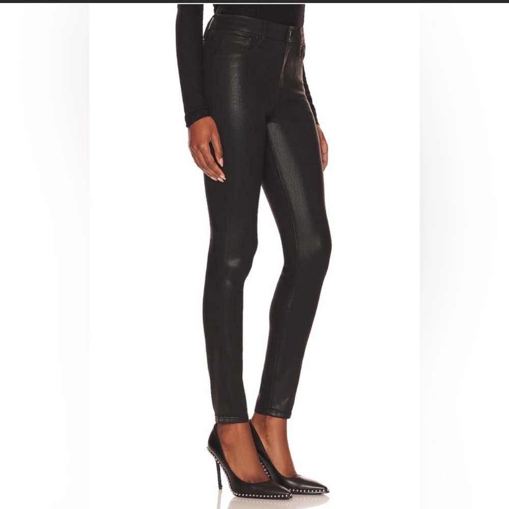 Good American Black Skinny Coated Jeans
